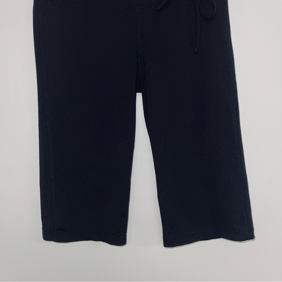 Prana Long Shorts Women's Size Extra Small XS Black Capris Cropped Ruching Tie - Picture 4 of 8